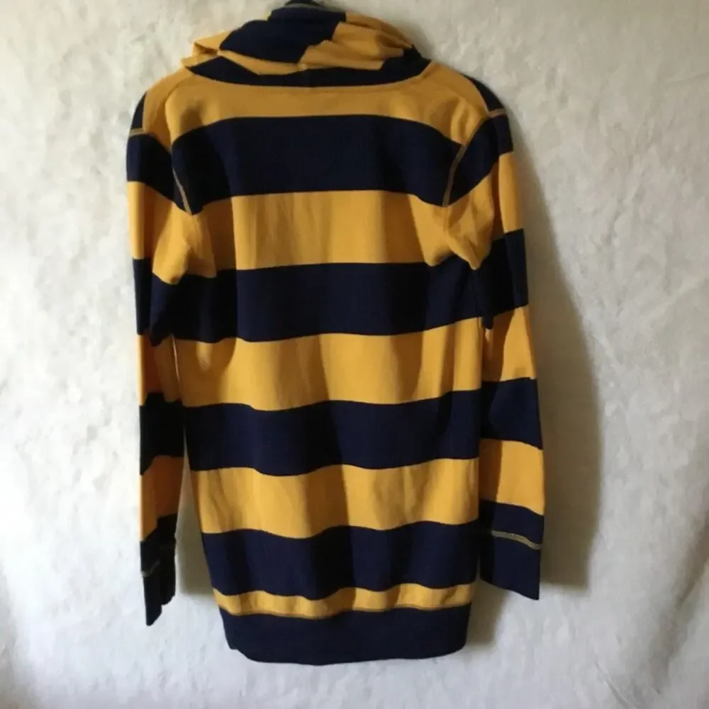 Ralph Lauren Girl Yellow Striped Long Hoodie Shirt